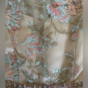 Rare editions Junior Girls dress Champagne Gold